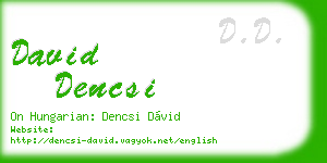 david dencsi business card